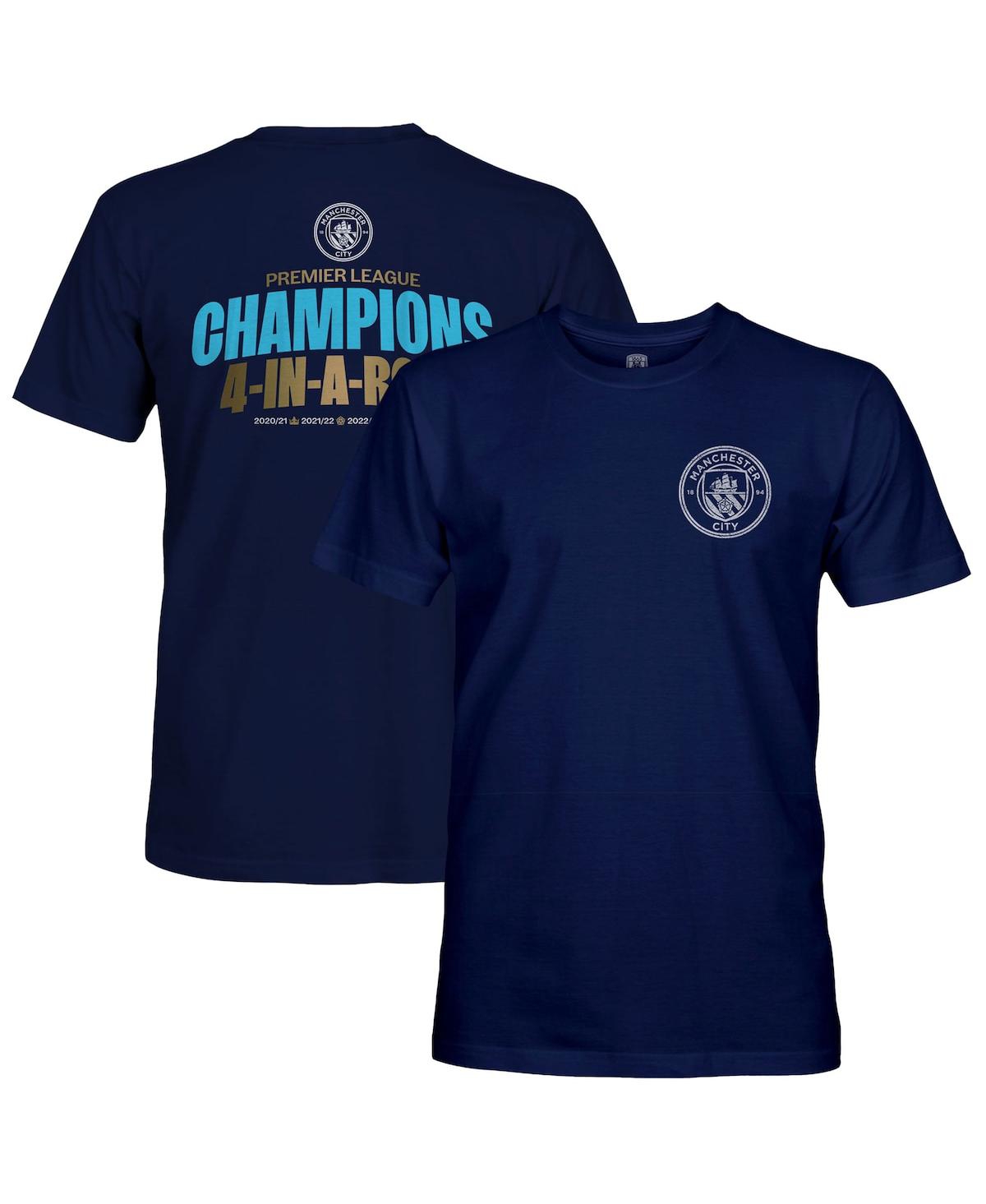 1863fc Men's Navy Manchester City Four-time Consecutive Premier League S Lockup T-shirt In Blue