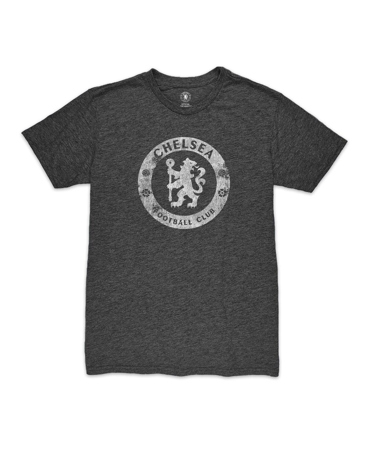 1863fc Men's Heather Black Chelsea Mono Badge Tri-blend T-shirt In Gray