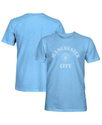 1863FC - Men's Sky Blue Manchester City Team Arch Retro Tri-Blend T-Shirt