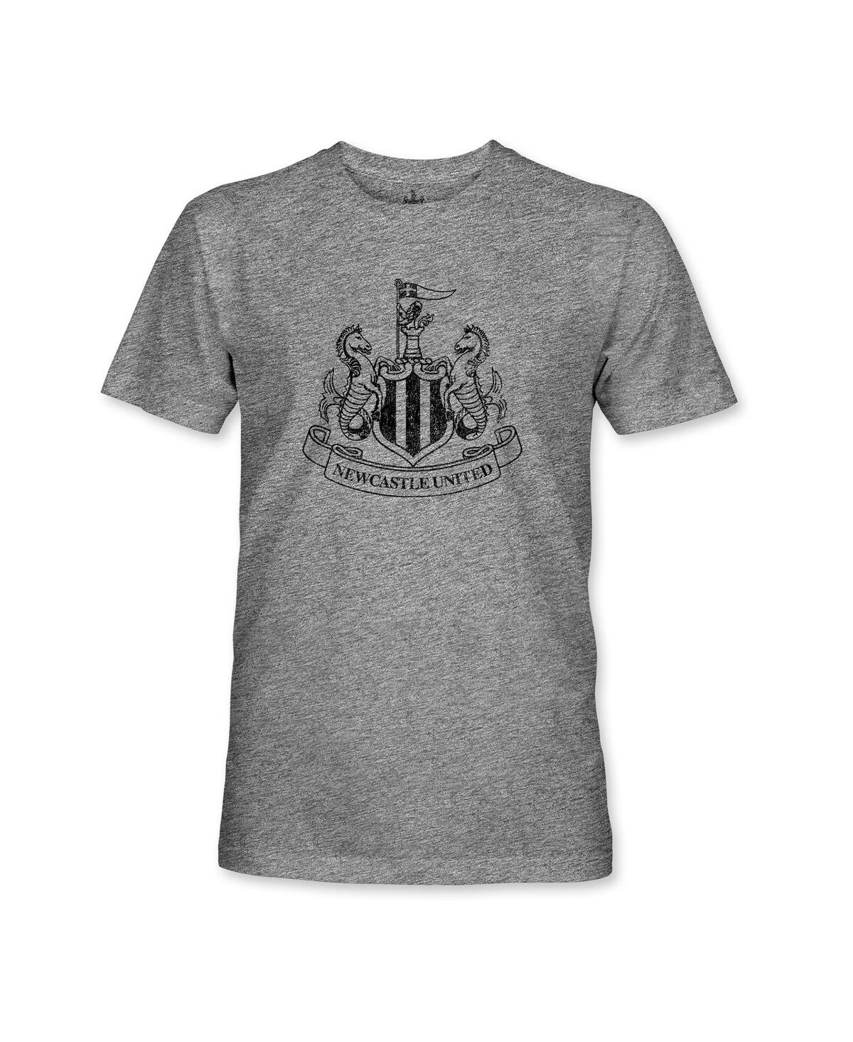 1863fc Men's Heather Gray Newcastle United Mono Badge Tri-blend T-shirt In Gray