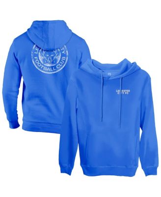 1863FC - Men's Blue Leicester City Wordmark Fleece Pullover Hoodie