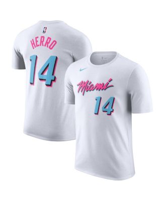Nike - Men's Tyler Herro White Miami Heat City Vice Name Number T-Shirt