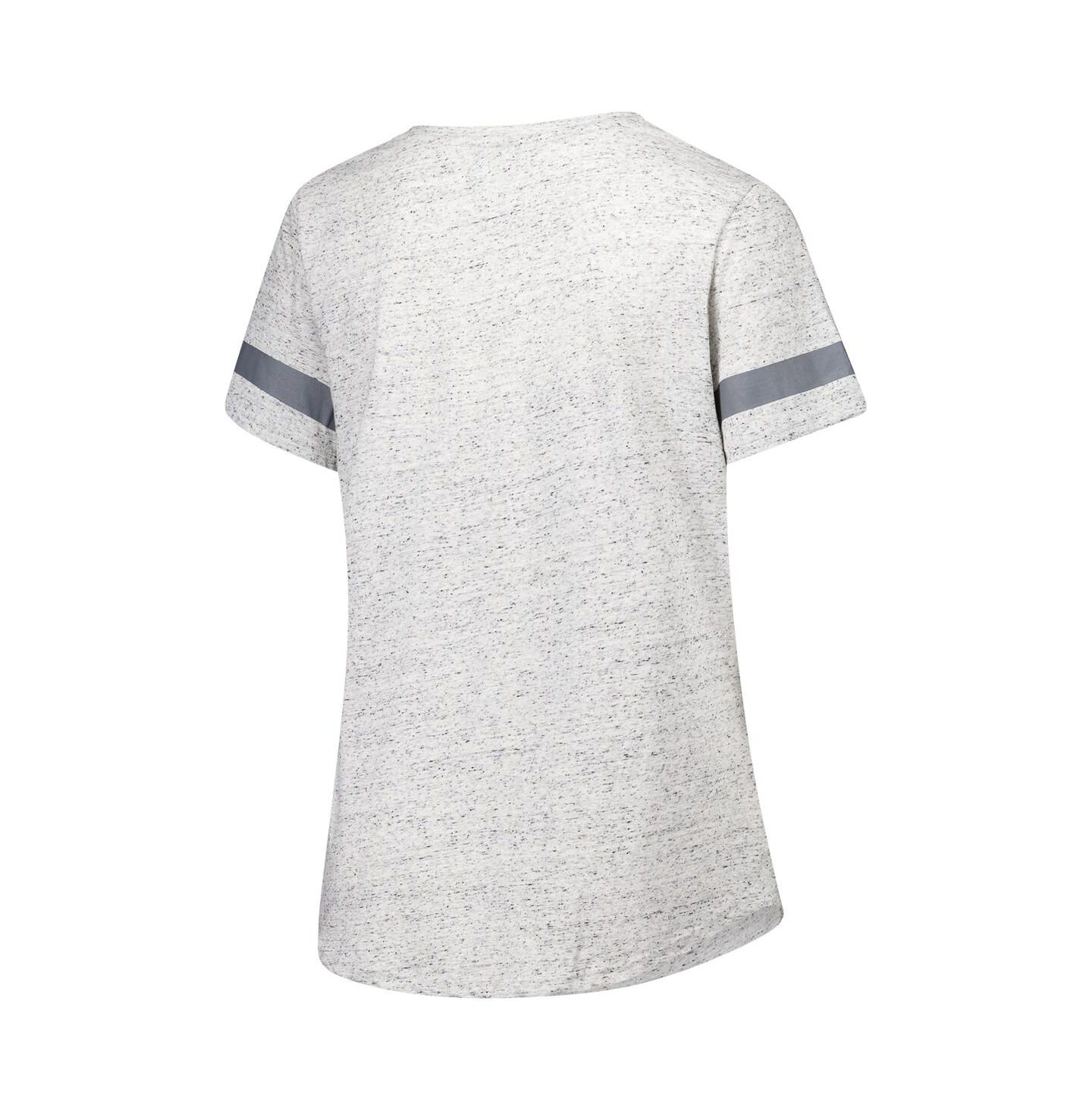 Женская футболка Fanatics Heather Gray Florida State Seminoles Plus Size Lace-Up V-Neck — фото 3