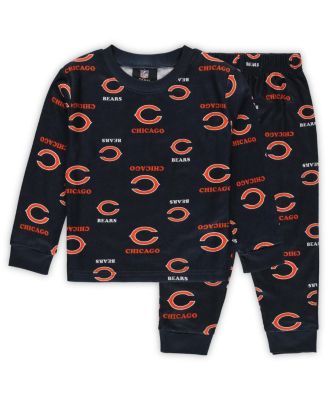 Outerstuff - Toddler Navy Chicago Bears All-Over-Print Long Sleeve T-Shirt and Pants Sleep Set