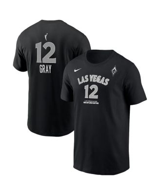 Nike - Men's Chelsea Gray Black Las Vegas Aces Explorer Edition Name Number T-Shirt