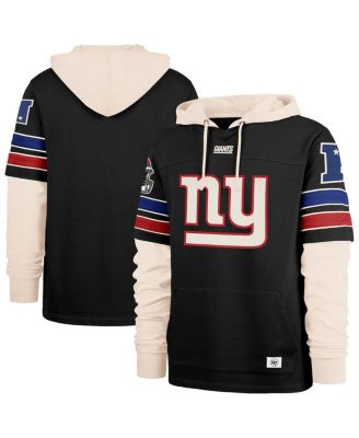 '47 Brand - Men's ' Black New York Giants Split Zone Cornerback Duo Hoodie