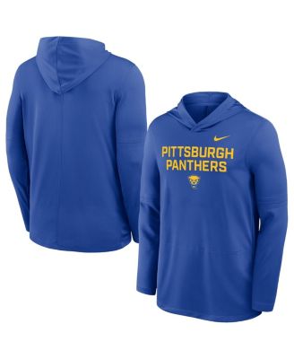 Nike - Men's Royal Pitt Panthers 2025 Sideline Dri-FIT Long Sleeve Hoodie T-Shirt