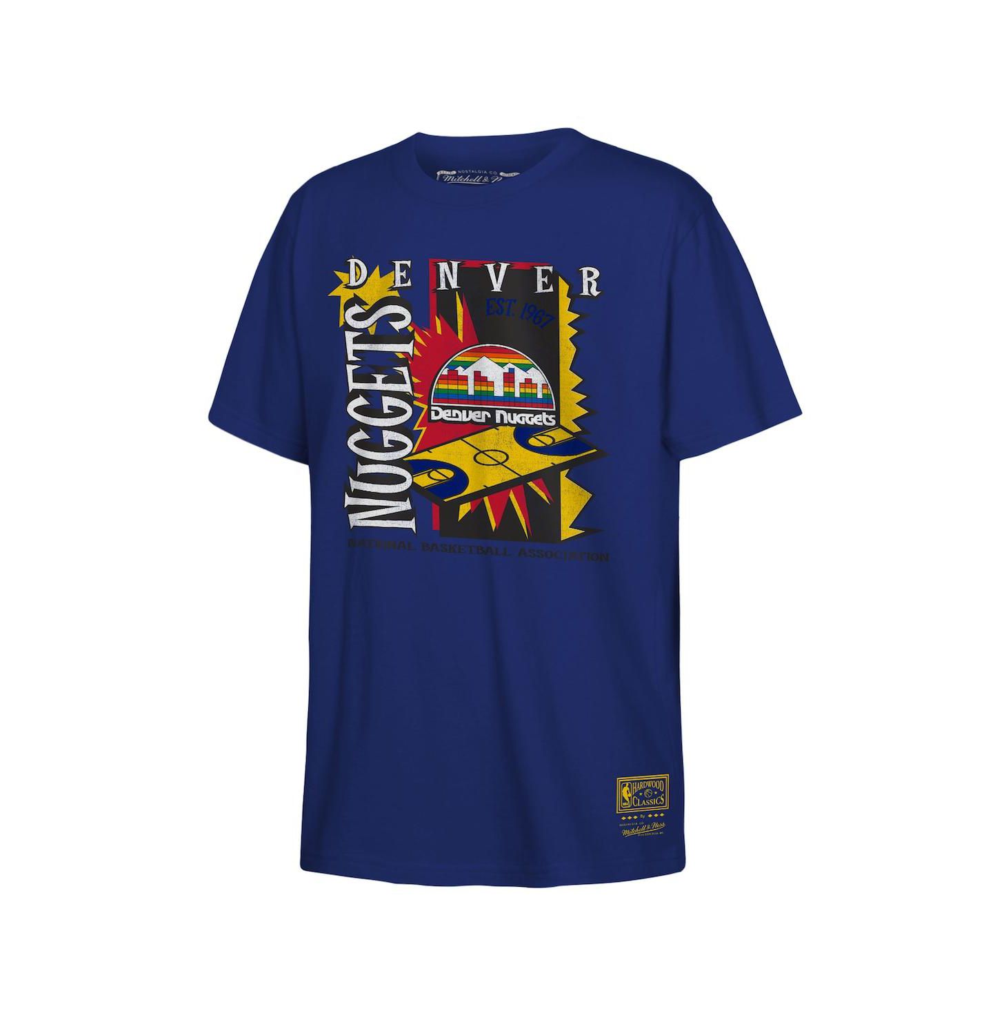 Детская футболка Mitchell & Ness Royal Denver Nuggets Retro '90s Poster — фото 1