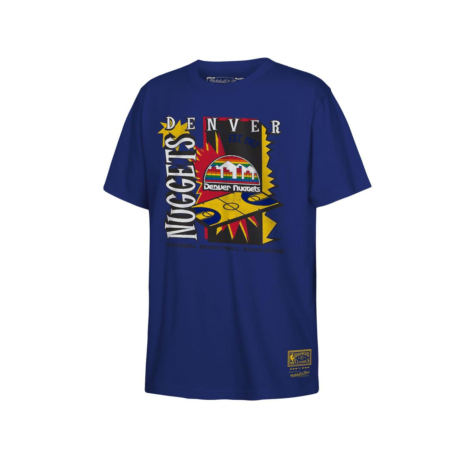 Big Boys and Girls Royal Denver Nuggets Retro '90s Poster T-Shirt