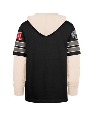 Men's Black Las Vegas Raiders Split Zone Cornerback Duo Hoodie