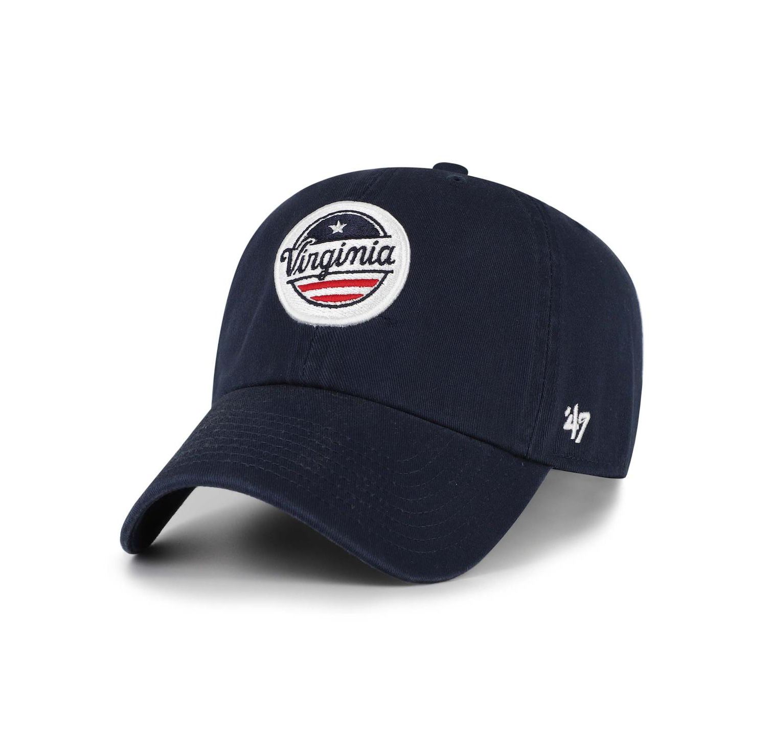 Men's Navy Virginia Cavaliers Clean Up Adjustable Hat