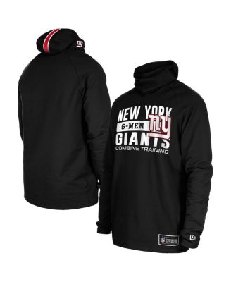 New Era - Men's Black New York Giants Functional Fandom Balaclava Helmet Stripe Tri-Blend Hoodie