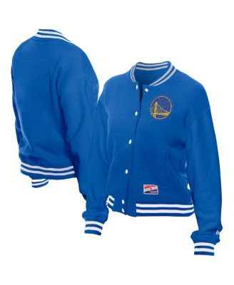 New Era - Women's Royal Golden State Warriors Throwback Full-Snap Jacket