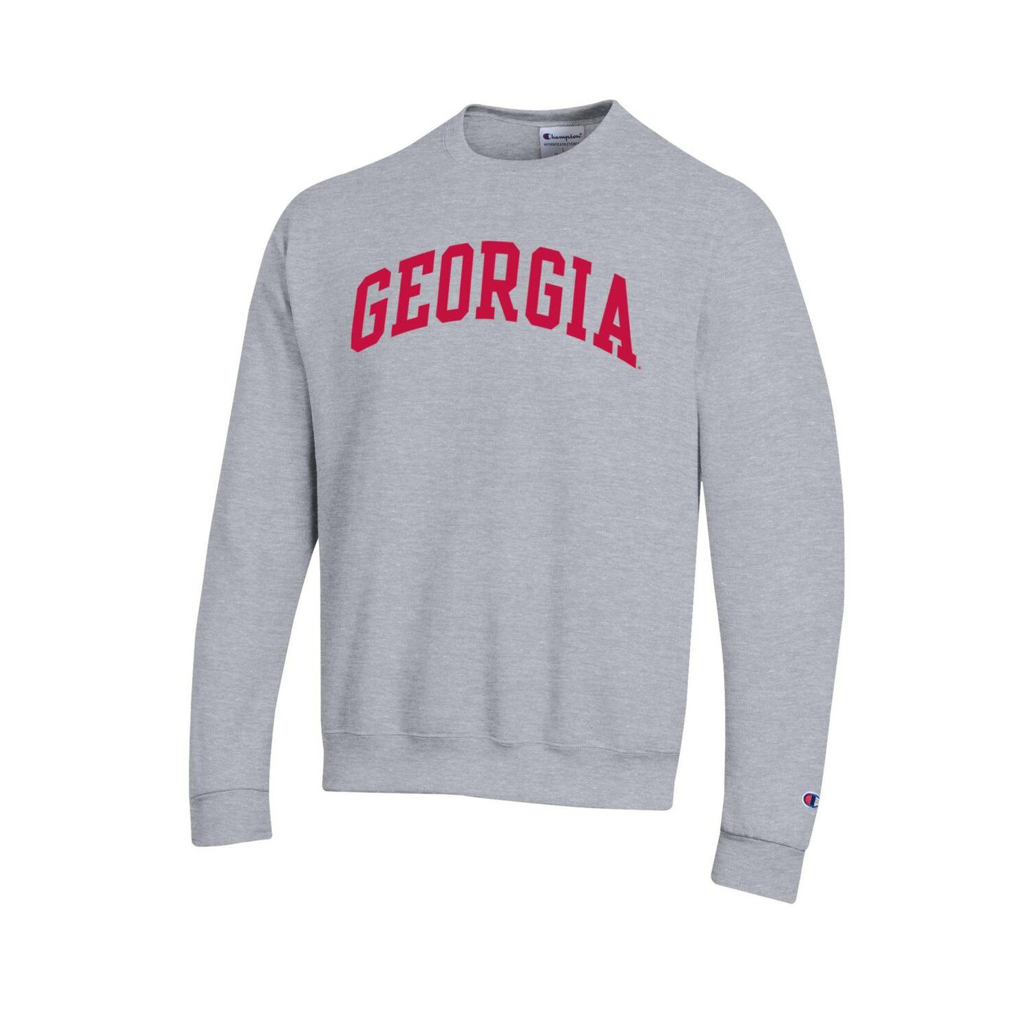 Men's Red Georgia Bulldogs Basic Arch Fleece Pullover Sweatshirt