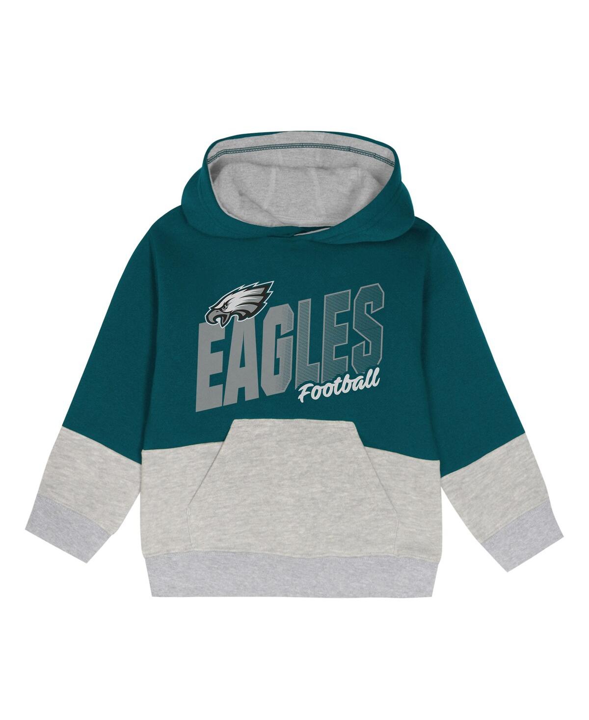 Outerstuff Toddler 2-piece Midnight Green Philadelphia Eagles Lineman Fleece Hoodie And Pants Set In Green
