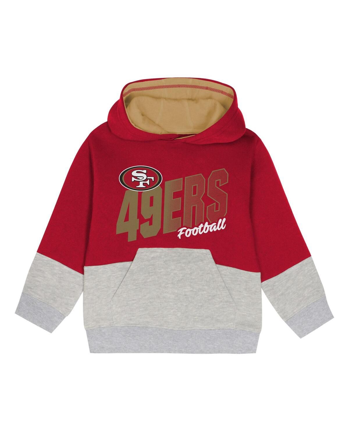 Outerstuff Toddler 2-piece Scarlet San Francisco 49ers Lineman Fleece Hoodie And Pants Set In Red