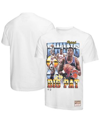 Mitchell & Ness - Men's Patrick Ewing White New York Knicks Hardwood Classics Commemorative Player Collage T-Shirt