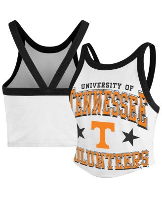 '47 Brand - Women's ' White Tennessee Volunteers Energize Sporty Cropped Racerback Tank Top
