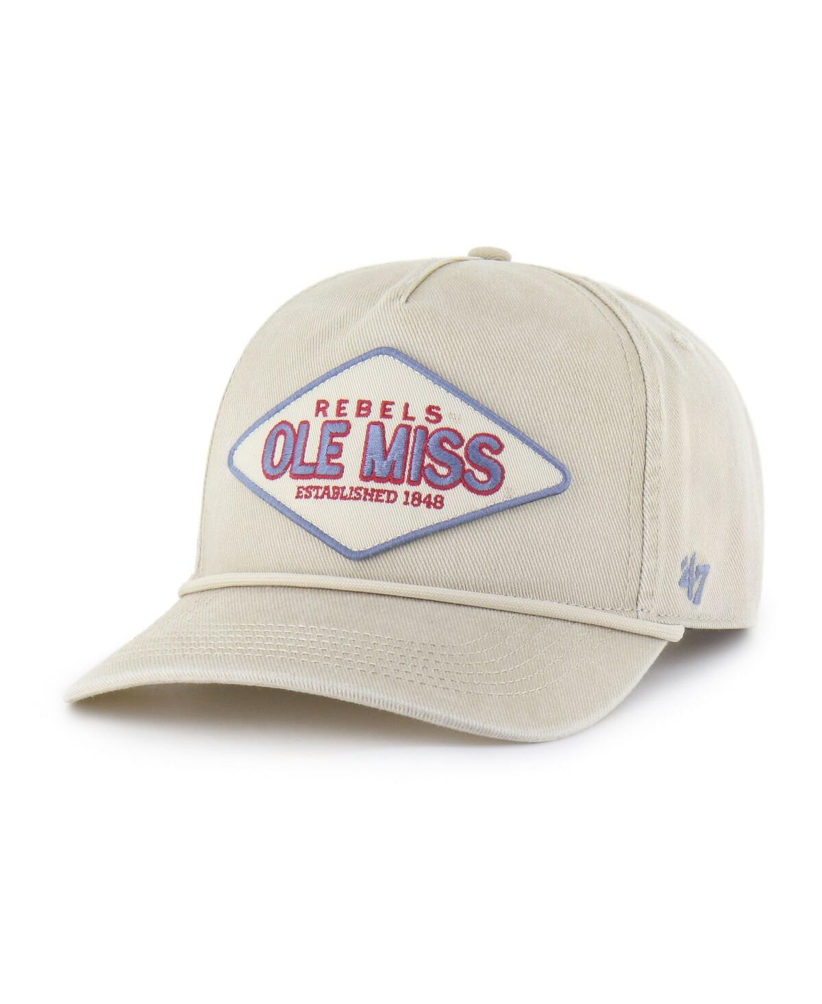 47 Brand Men's And Women's Cream Ole Miss Rebels Outdoorsmen Cairn Hitch Adjustable Hat In Neutral