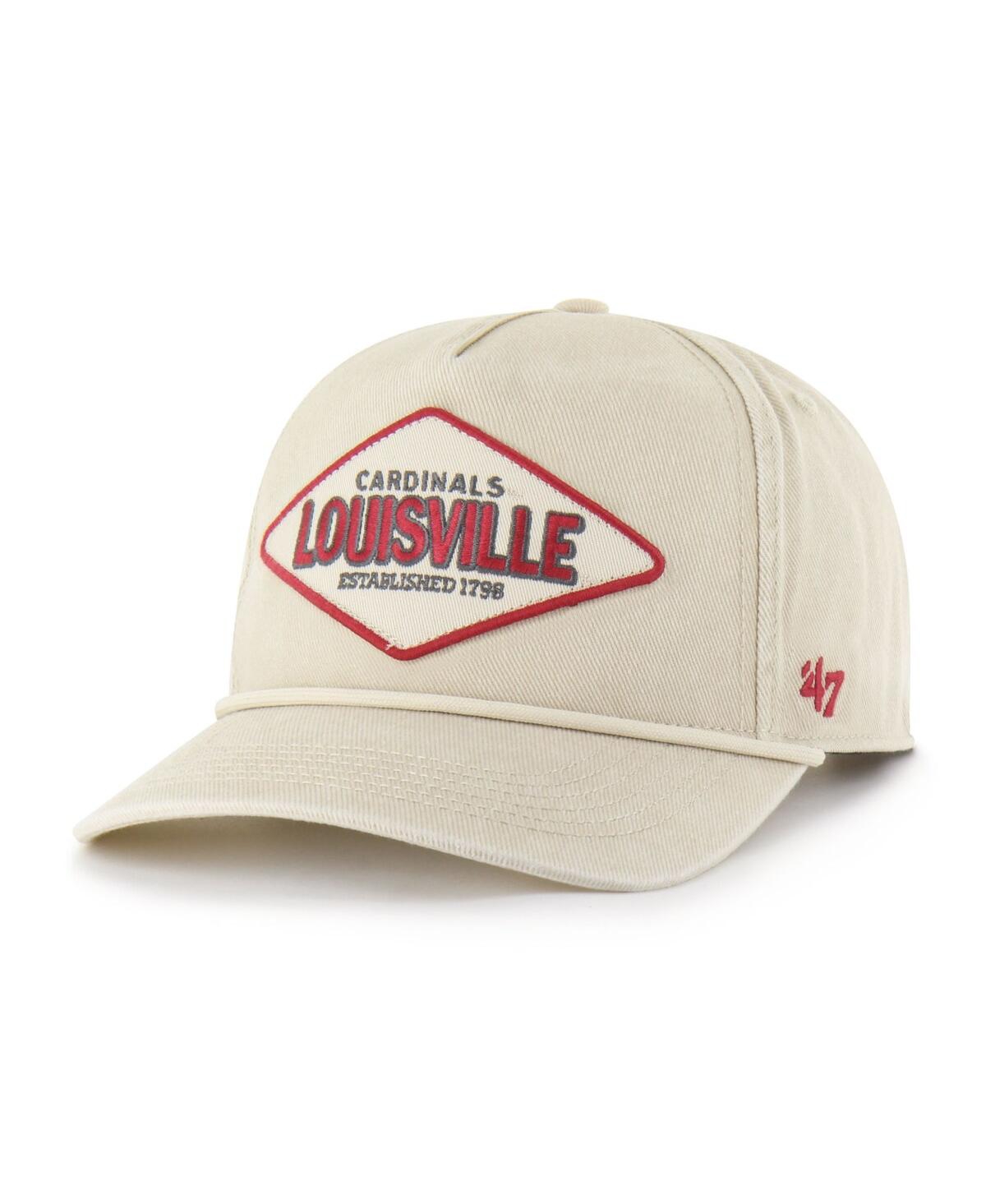 47 Brand Men's And Women's Cream Louisville Cardinals Outdoorsmen Cairn Hitch Adjustable Hat In Neutral
