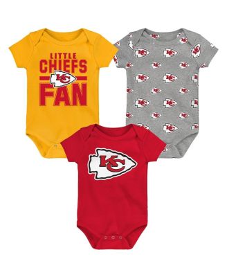 Outerstuff - Newborn Kansas City Chiefs Little Tike 3-Piece Bodysuit Set