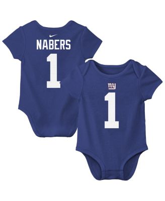 Nike - Baby Boys and Girls Malik Nabers Royal New York Giants Player Name Number Bodysuit