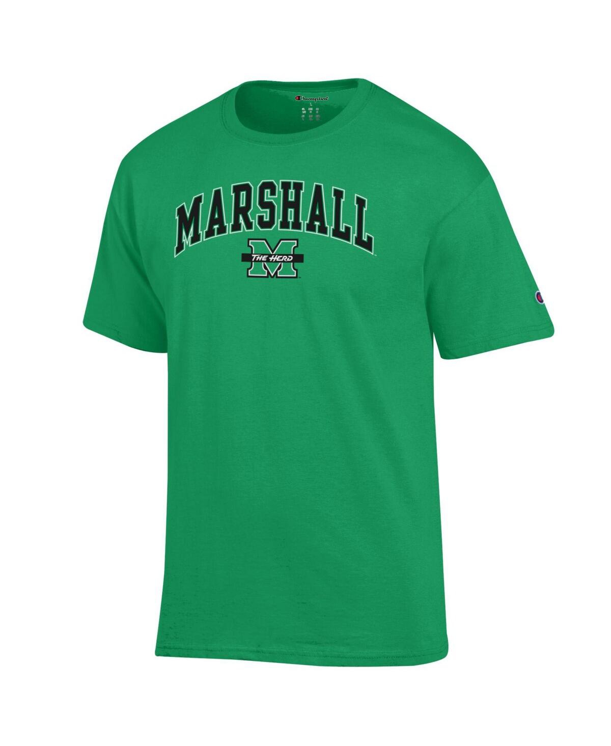 Champion Men's Kelly Green Marshall Thundering Herd Arch Over Logo T-shirt In Green