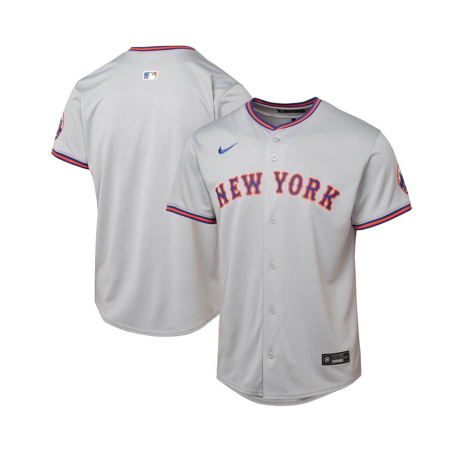Big Boys and Girls Gray New York Mets Road Limited Jersey