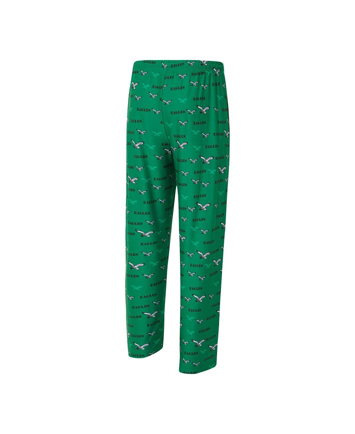 Concepts Sport Men's Kelly Green Philadelphia Eagles Retro Mosaic Allover Print Knit Pants In Green