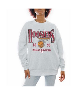 Gameday Couture - Women's Gray Indiana Hoosiers Basketball Premium Fleece Drop Pullover Sweatshirt