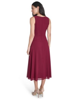 Women's Soutache Jacket & Jewel-Neck Midi Dress