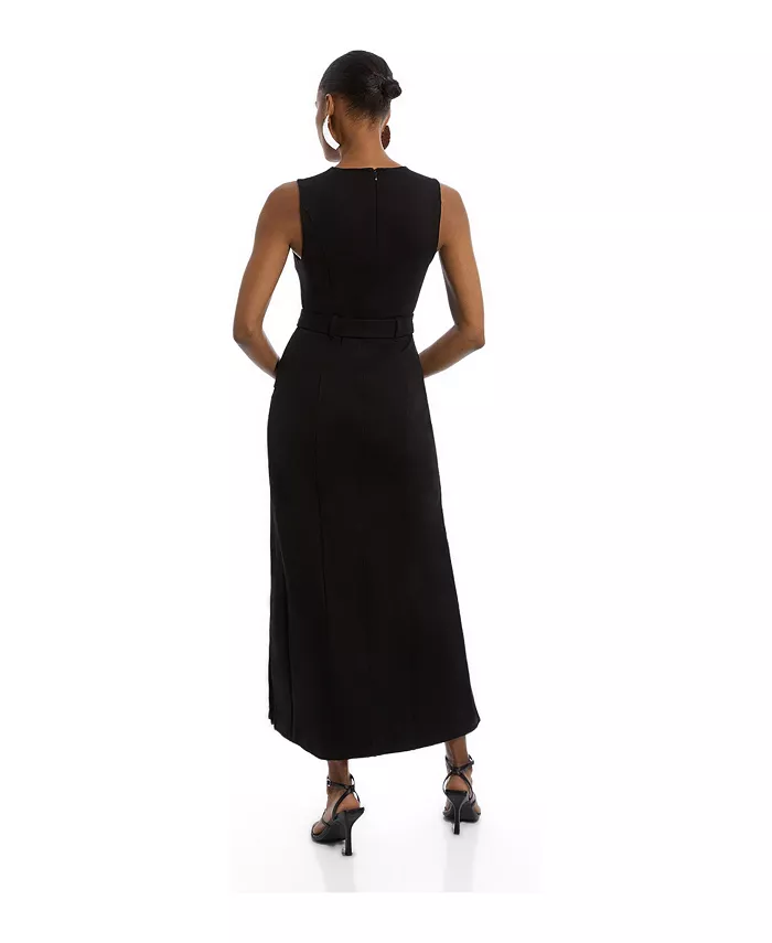 Women's Jersey Pleated Maxi Dress - thumbnail 3