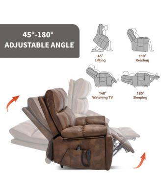 Massage Dual Motor Infinite Position Recliners Electric Lift Chair with Cup Holders and Power-Remote