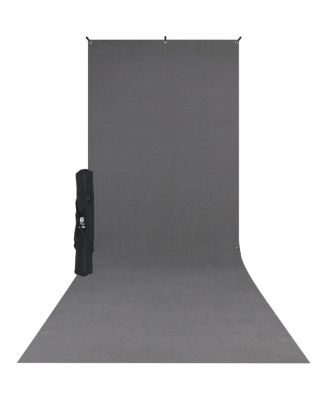 5x12' X-Drop Wrinkle-Resistant Backdrop Kit, Neutral Gray Sweep