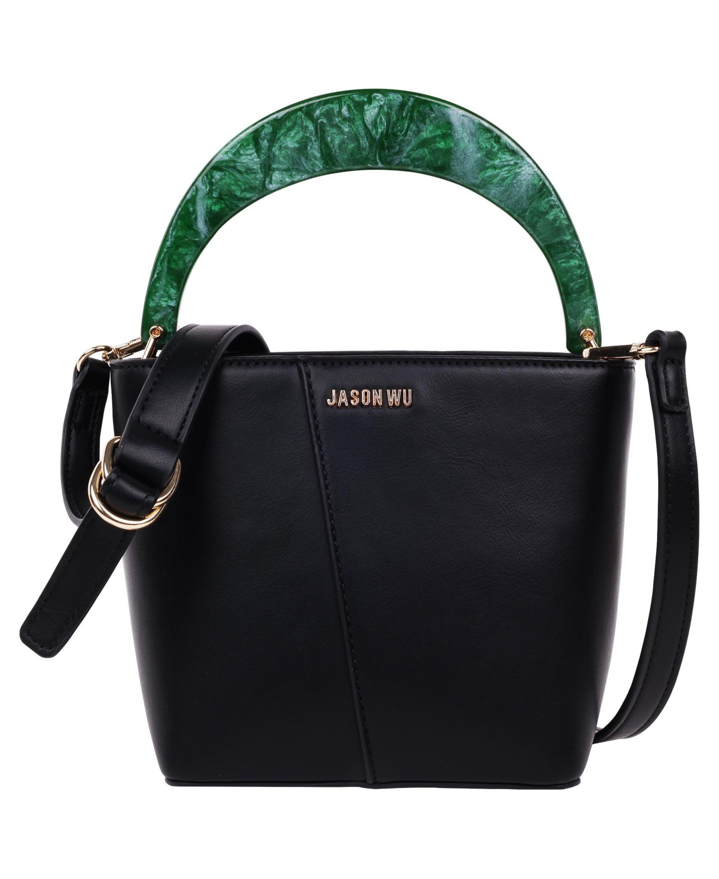 Женская сумка Jason Wu Small Smooth PU Tote with Acrylic Top Handle, цвет: Чёрный — фото 1