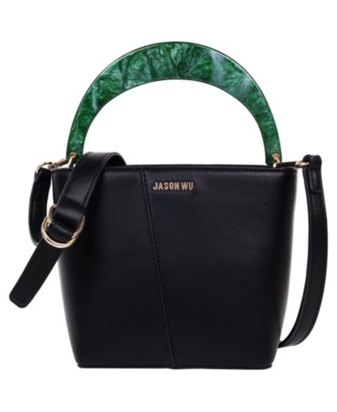 Женская сумка Jason Wu Small Smooth PU Tote with Acrylic Top Handle, цвет: Чёрный