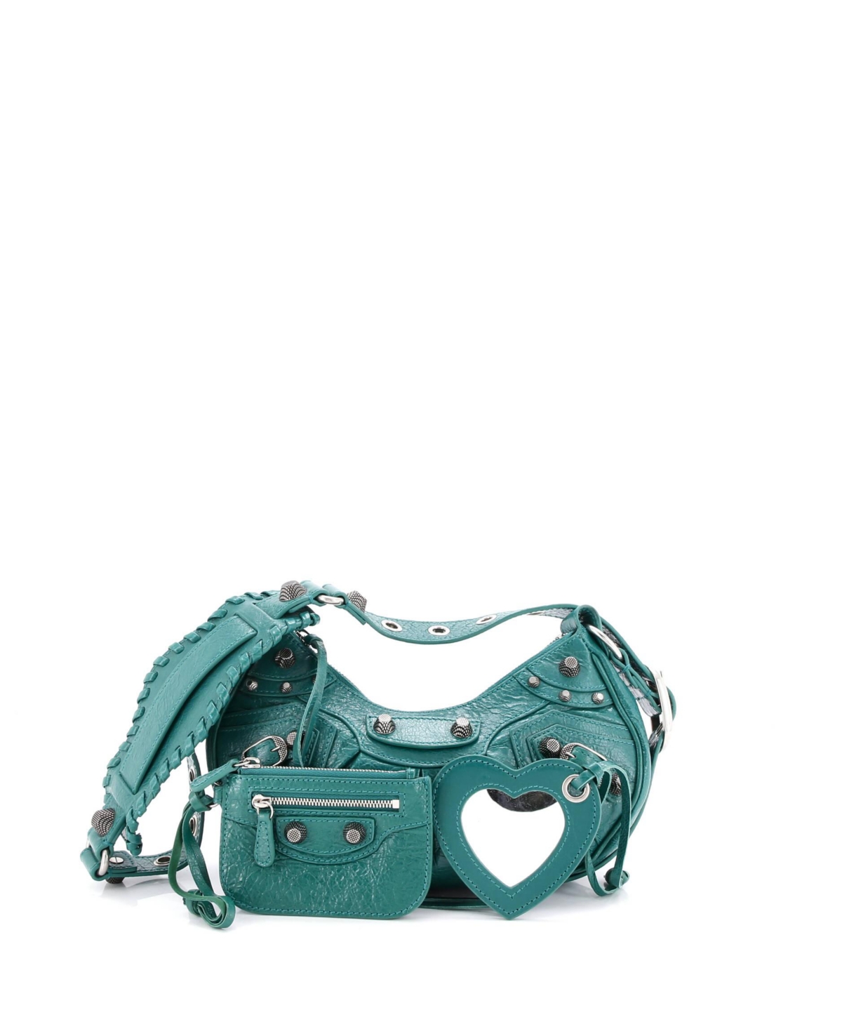 Pre-Owned Balenciaga Xs Le Cagole Giant Studs Shoulder Bag Leather