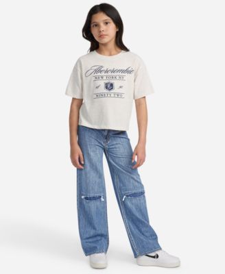 Girls' High-Rise Ultra-Wide Leg Jeans