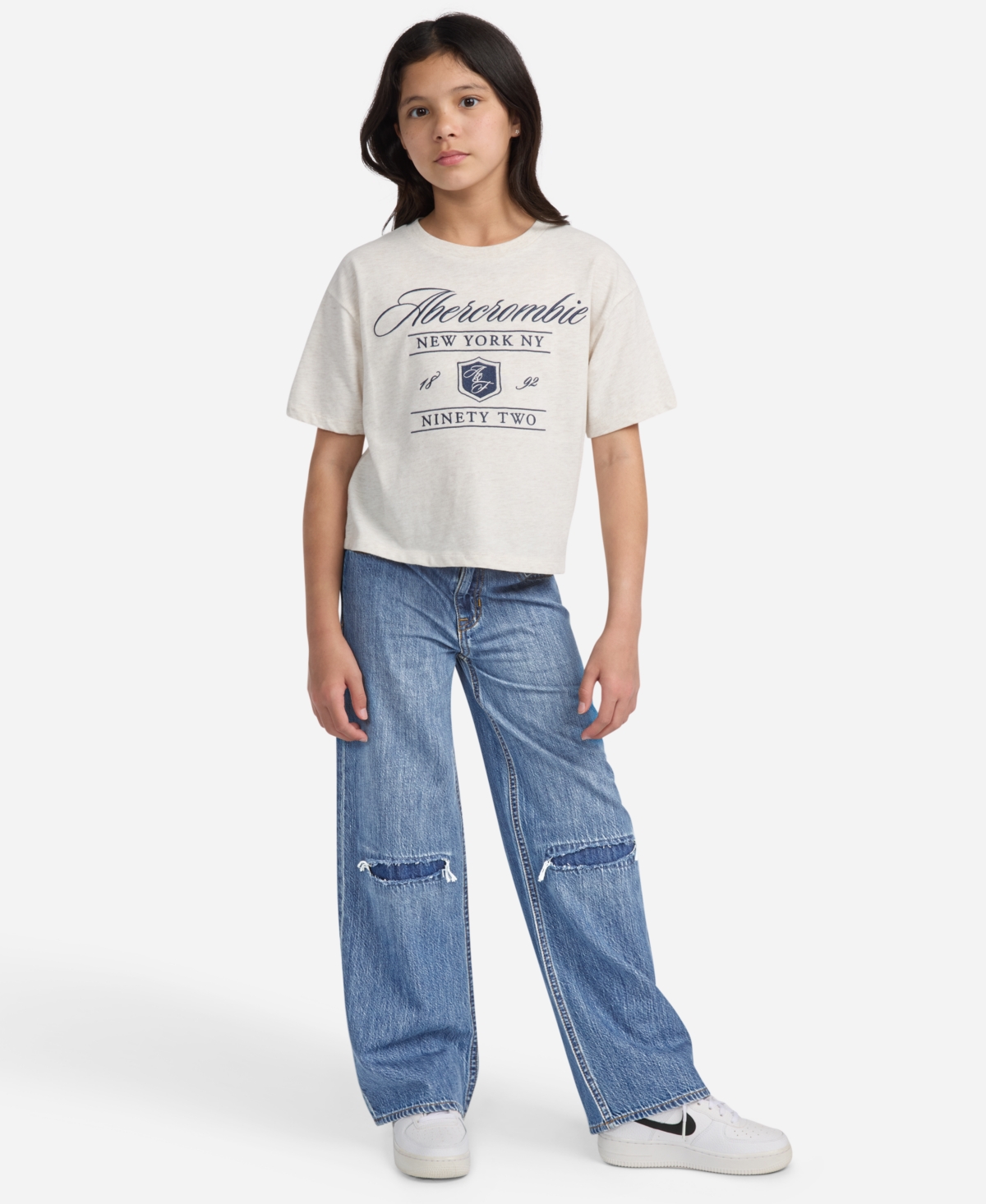 abercrombie kids Girls High-Rise Ultra Wide Leg Jeans