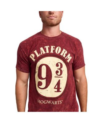 Men's Platform 9 ¾ Maroon Mineral Wash Crew Neck Short Sleeve