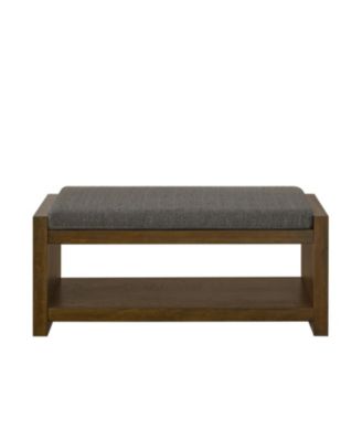 40" Accent Bench with Shoe Rack Granite