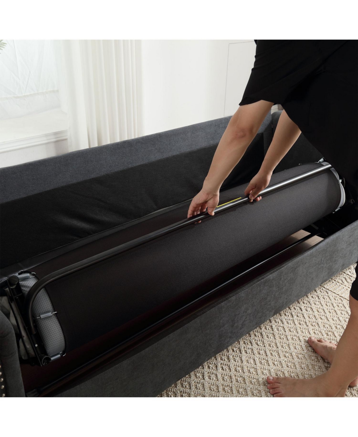 Streamdale Furniture 80.7" 2-in-1 Sofa Bed Sleeper with Large Mattress