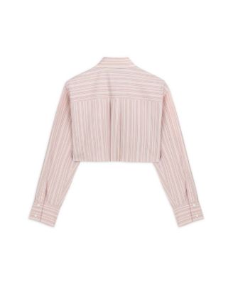 Women's Striped Crop Shirt