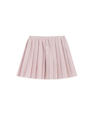 Women's Striped Pleated Mini Skirt