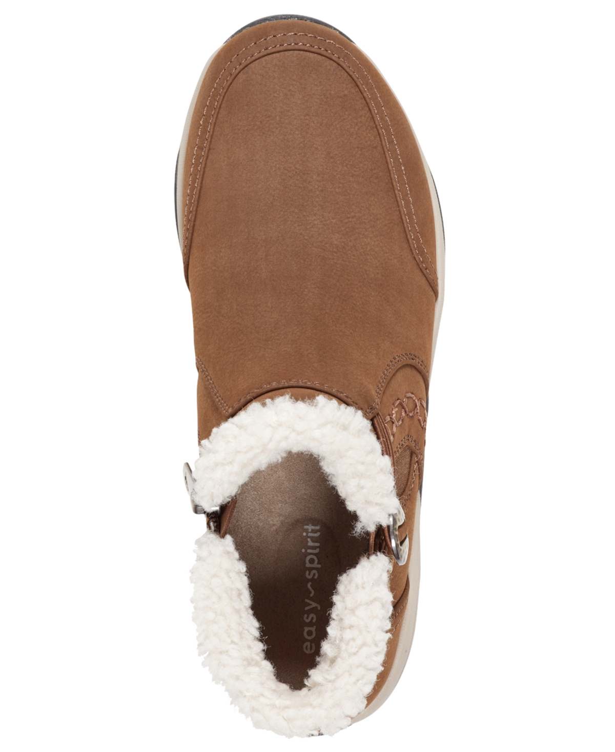 Easy Spirit Erique Water Repellent Faux Shearling Lined Bootie In Brown