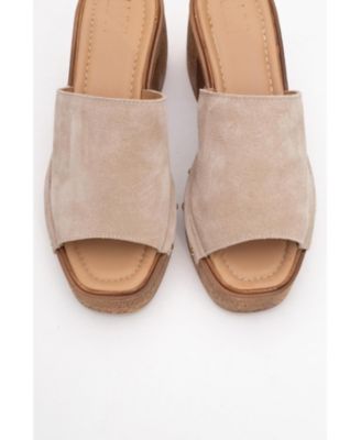 Pull Leather Platform Mules (Women)
