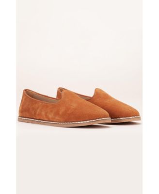 Istanbul Suede Leather Slip On Flats (Women)