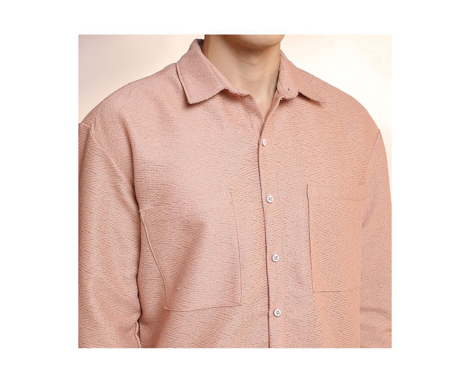 Men's Chevron-Woven Utility Shirt