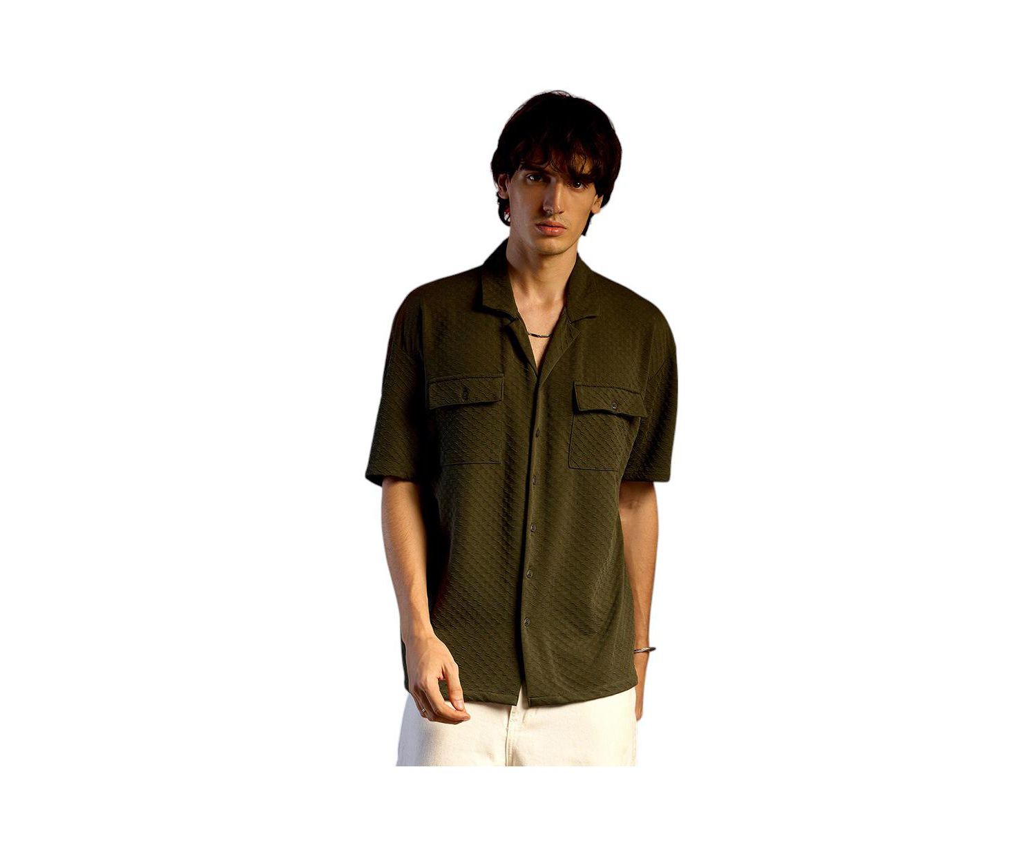 Men's Cubic Utility Oversized Shirt