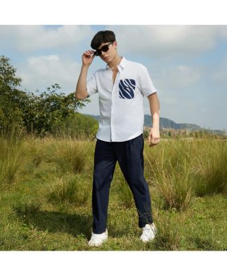 Men's Zebra-Block Shirt